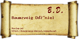 Baumzveig Dániel névjegykártya